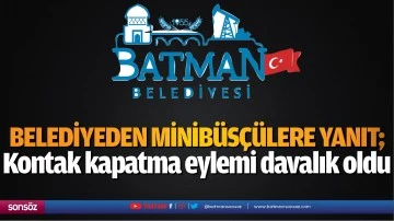 Belediyeden minib&uuml;s&ccedil;&uuml;lere yanıt;