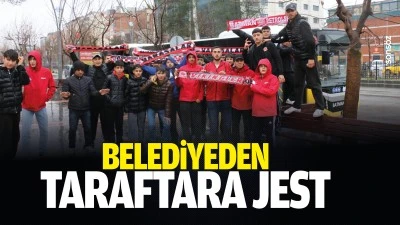 Belediyeden taraftara Jest