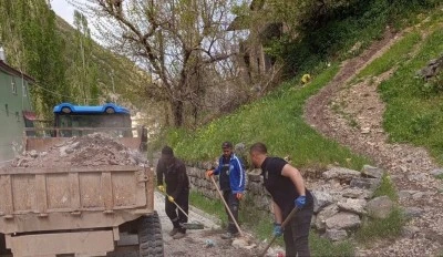 Belediyeden temizlik &ccedil;alışması