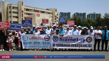 Belediyelerden &ccedil;ıkarılan iş&ccedil;iler adına basın a&ccedil;ıklaması yapıldı