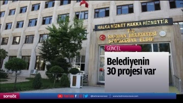 Belediyenin 30 projesi var