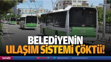 Belediyenin ulaşım sistemi &ccedil;&ouml;kt&uuml;!