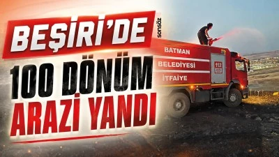 Beşiri&rsquo;de 100 d&ouml;n&uuml;m arazi yandı