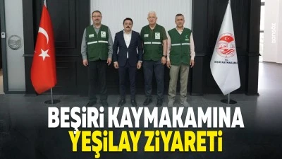 Beşiri Kaymakamına Yeşilay ziyareti