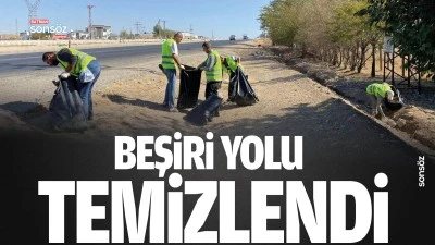 Beşiri yolu temizlendi