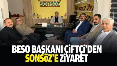 Beso Başkanı &Ccedil;ift&ccedil;i&rsquo;den Sons&ouml;z&rsquo;e ziyaret