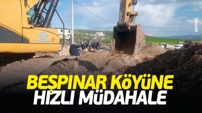 Beşpınar K&ouml;y&uuml;ne hızlı m&uuml;dahale