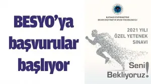 BESYO&rsquo;YA BAŞVURULAR BAŞLIYOR