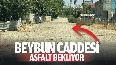Beybun Caddesi asfalt bekliyor