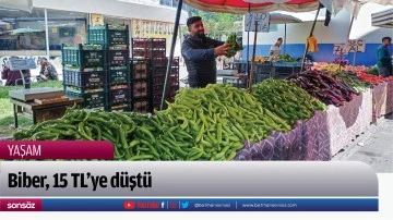Biber, 15 TL&rsquo;ye d&uuml;şt&uuml;