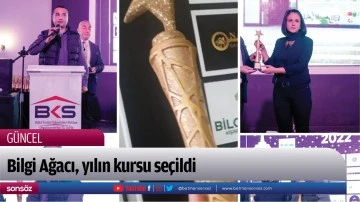 Bilgi Ağacı, yılın kursu se&ccedil;ildi