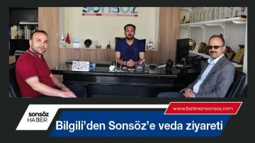 Bilgili&rsquo;den Sons&ouml;z&rsquo;e veda ziyareti