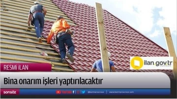 Bina onarımı ve park tanzim işleri yaptırılacaktır