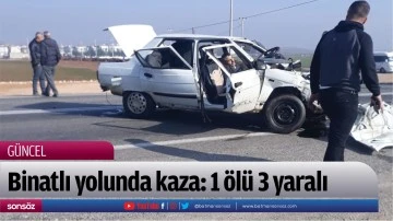 Binatlı yolunda kaza: 1 &ouml;l&uuml; 3 yaralı