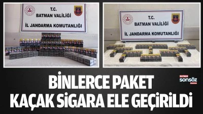 Binlerce paket ka&ccedil;ak sigara ele ge&ccedil;irildi