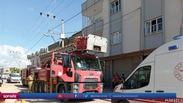 Bir ev &ccedil;ıkan yangında hasar g&ouml;rd&uuml;