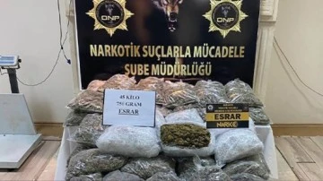 Bir tırda 45 kilo 750 gram esrar ele ge&ccedil;irildi