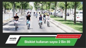 Bisiklet kullanan sayısı 2 Bin 89