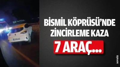 Bismil K&ouml;pr&uuml;s&uuml;&rsquo;nde zincirleme kaza