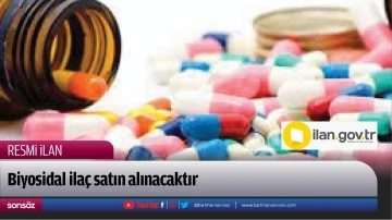 Biyosidal ila&ccedil; satın alınacaktır