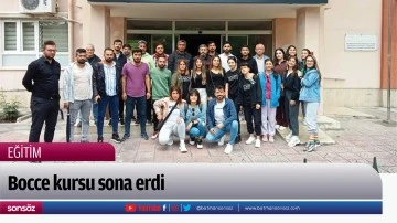 Bocce kursu sona erdi