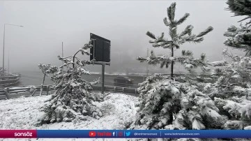  Bolu Dağı'nda kar yağışı etkili oluyor