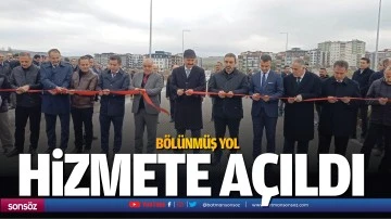 B&ouml;l&uuml;nm&uuml;ş yol hizmete a&ccedil;ıldı