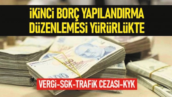 Bor&ccedil; yapılandırmasına ilişkin kanun Resmi Gazete'de
