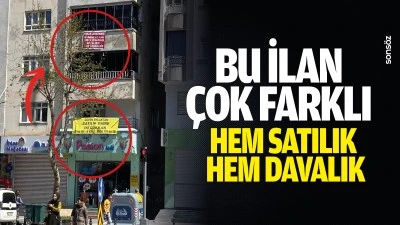Bu ilan &ccedil;ok farklı: Hem satılık hem davalık