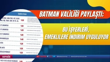 Bu işyerleri, emeklilere indirim uyguluyor