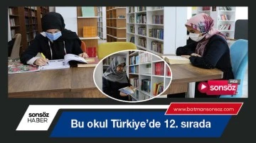 Bu okul Türkiye'de 12. sırada