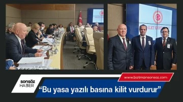 &ldquo;Bu yasa yazılı basına kilit vurdurur&rdquo; 