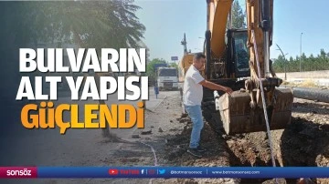 Bulvarın alt yapısı g&uuml;&ccedil;lendi