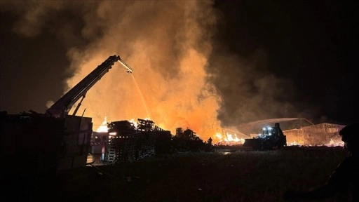 Bursa'da Bir Palet Fabrikasında Yangın &Ccedil;ıktı
