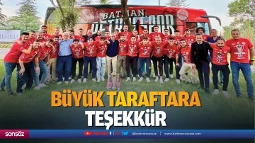 B&uuml;y&uuml;k taraftara teşekk&uuml;r