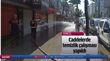 Caddelerde temizlik &ccedil;alışması yapıldı