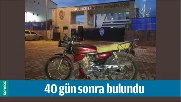 &Ccedil;ALINAN MOTOSİKLET 40 G&Uuml;N SONRA BULUNDU