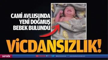 Cami avlusunda yeni doğmuş bebek bulundu
