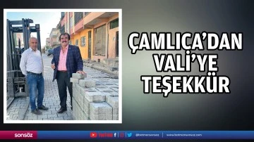 &Ccedil;amlıca&rsquo;dan Vali&rsquo;ye teşekk&uuml;r