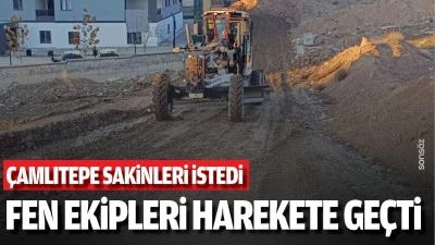 &Ccedil;amlıtepe Sakinleri istedi Fen Ekipleri harekete ge&ccedil;ti
