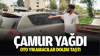 &Ccedil;amur yağdı, oto yıkamacılar doldu taştı