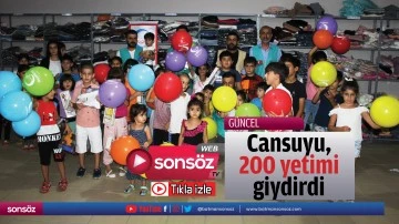 Cansuyu, 200 yetimi giydirdi