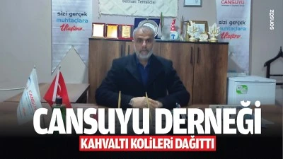 Cansuyu Derneği, kahvaltı kolileri dağıttı