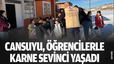 Cansuyu, &ouml;ğrencilerle karne sevinci yaşadı