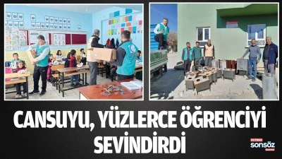 Cansuyu, y&uuml;zlerce &ouml;ğrenciyi sevindirdi