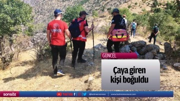 &Ccedil;aya giren kişi boğuldu