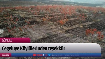 Cegeluye K&ouml;yl&uuml;lerinden teşekk&uuml;r