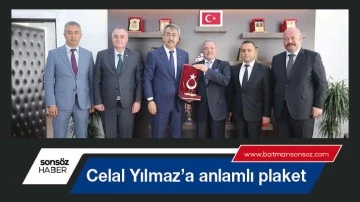 Celal Yılmaz&rsquo;a anlamlı plaket