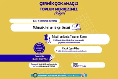 &Ccedil;ermik&rsquo;te kadınlara mesleki kurs, &ouml;ğrencilere et&uuml;t desteği başlıyor