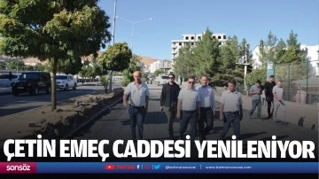 &Ccedil;etin Eme&ccedil; Caddesi yenileniyor